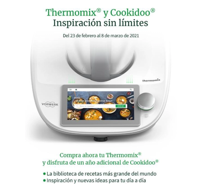 Thermomix con 18meses gratis de cookidoo