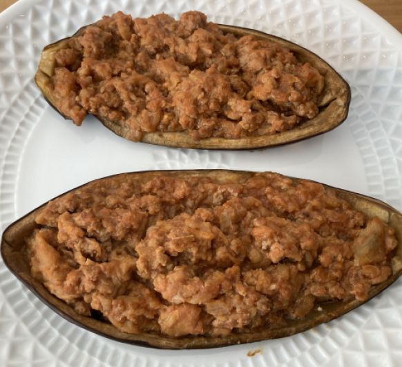 Berenjenas de carne picada de ternera y cerdo